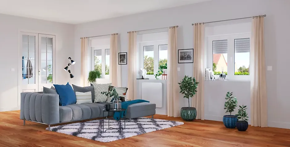 Fenêtre PVC 2 vantaux oscillo-battant + volet roulant électrique blanc - l.100 x h.95 cm-GoodHome Hot