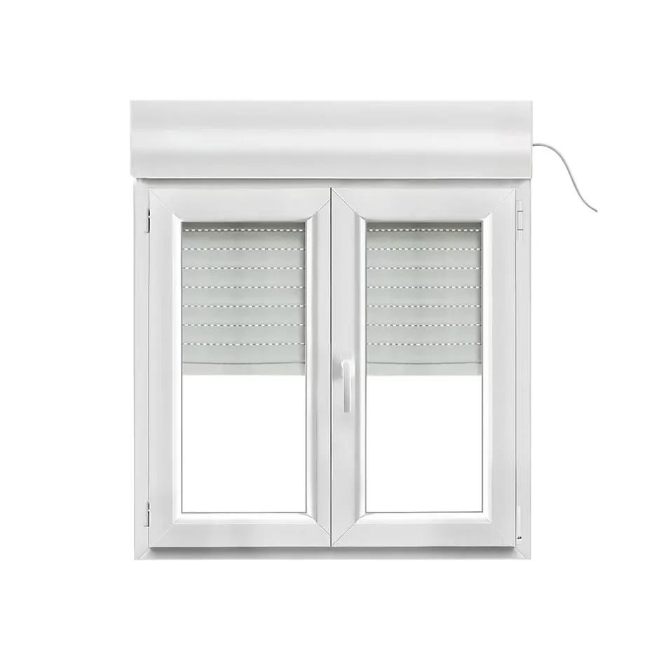 Fenêtre PVC 2 vantaux oscillo-battant + volet roulant électrique blanc - l.100 x h.95 cm-GoodHome Hot