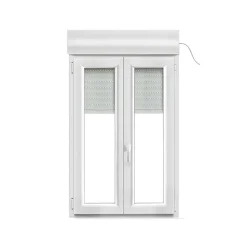 GoodHome Fenêtre PVC 2 vantaux oscillo-battant + volet roulant électrique blanc - 90 x h.145 cm