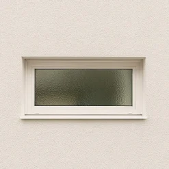 Gefradis Fenêtre PVC abattant 1 vantail anthracite H 45 x L 90 cm verre brouillé + poignée pour pose en neuf