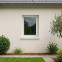 Fenêtre PVC blanc 1 vantail hors tout H 106 x L 66 cm ouverture française pour pose rénovation - tirant gauche-Gefradis