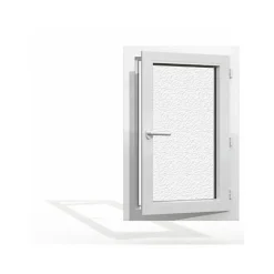 Fenêtre PVC blanc 1 vantail hors tout H 61 x L 46 cm ouverture française verre brouillé pour pose rénovation - tirant droit-Gefradis Sale
