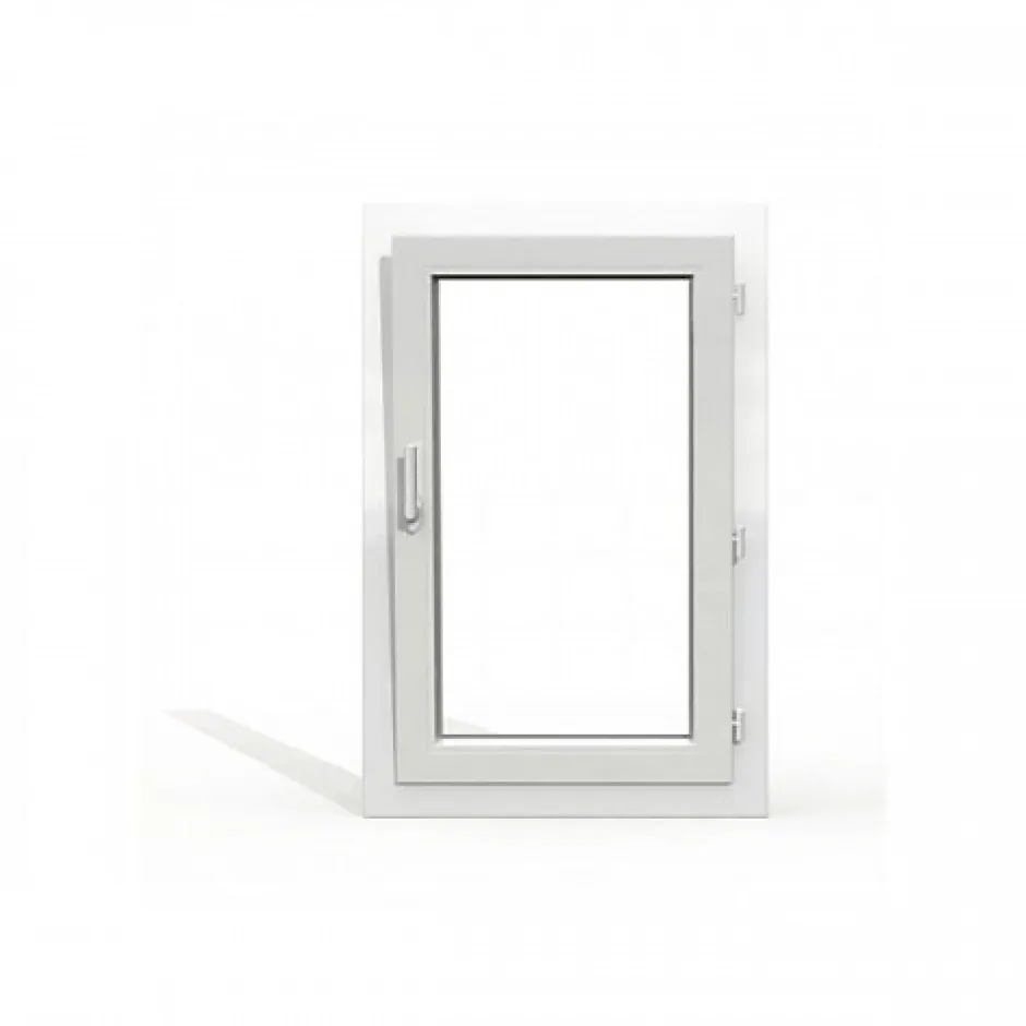 Fenêtre PVC blanc 1 vantail hors tout H 76 x L 86 cm oscillo battant pour pose rénovation - tirant droit-Gefradis Discount