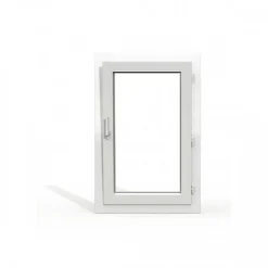 Fenêtre PVC blanc 1 vantail hors tout H 76 x L 66 cm oscillo battant pour pose rénovation - tirant droit-Gefradis