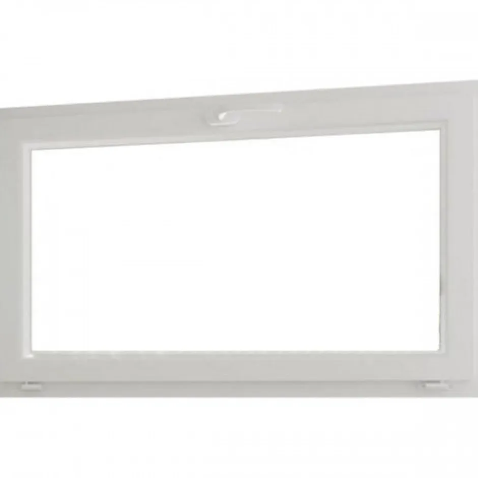 Gefradis Fenêtre PVC blanc 1 vantail abattant hors tout H 46 x L 126 cm pour pose rénovation