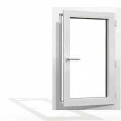 Fenêtre PVC blanc 1 vantail hors tout H 76 x L 46 cm ouverture française pour pose rénovation - tirant droit-Gefradis Discount
