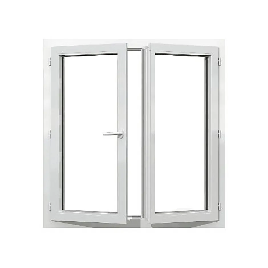 Fenêtre PVC blanc 2 vantaux hors tout H 136 x L 116 cm ouverture française pour pose rénovation-Gefradis New