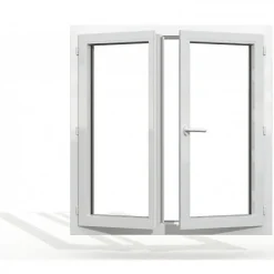 Fenêtre PVC blanc 2 vantaux hors tout H 156 x L 106 cm oscillo battant pour pose rénovation-Gefradis Outlet