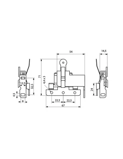 Thirard Ferme volet roulant, anti-soulèvement, inox, 67x71mm, 2 pièces -