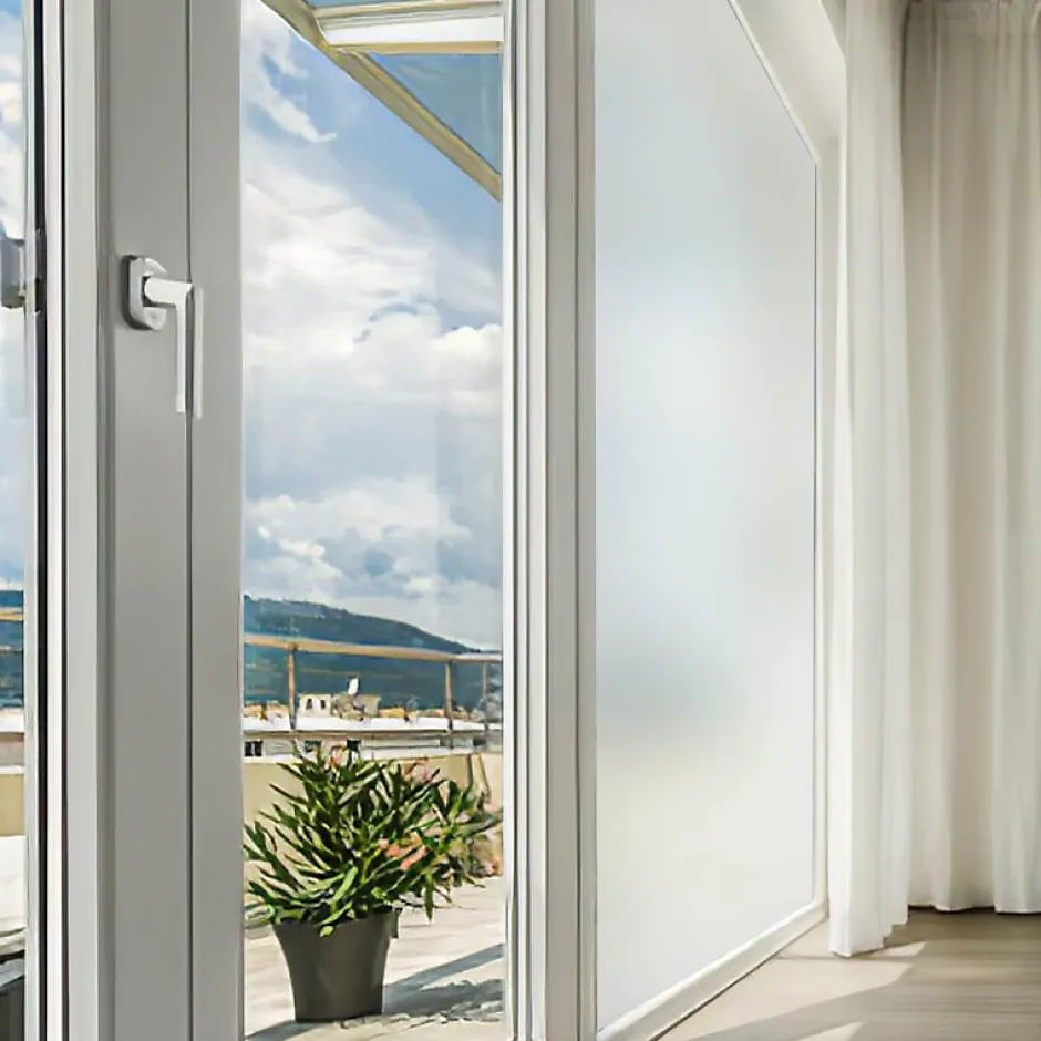 Film adhésif anti-regard mat translucide pour extérieur - 50 cm x 1 m - en Rouleau - DIMEXACT- Discount