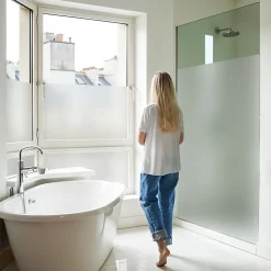 Film adhésif anti-regard mat translucide pour extérieur - 50 cm x 1 m - en Rouleau - DIMEXACT- Discount