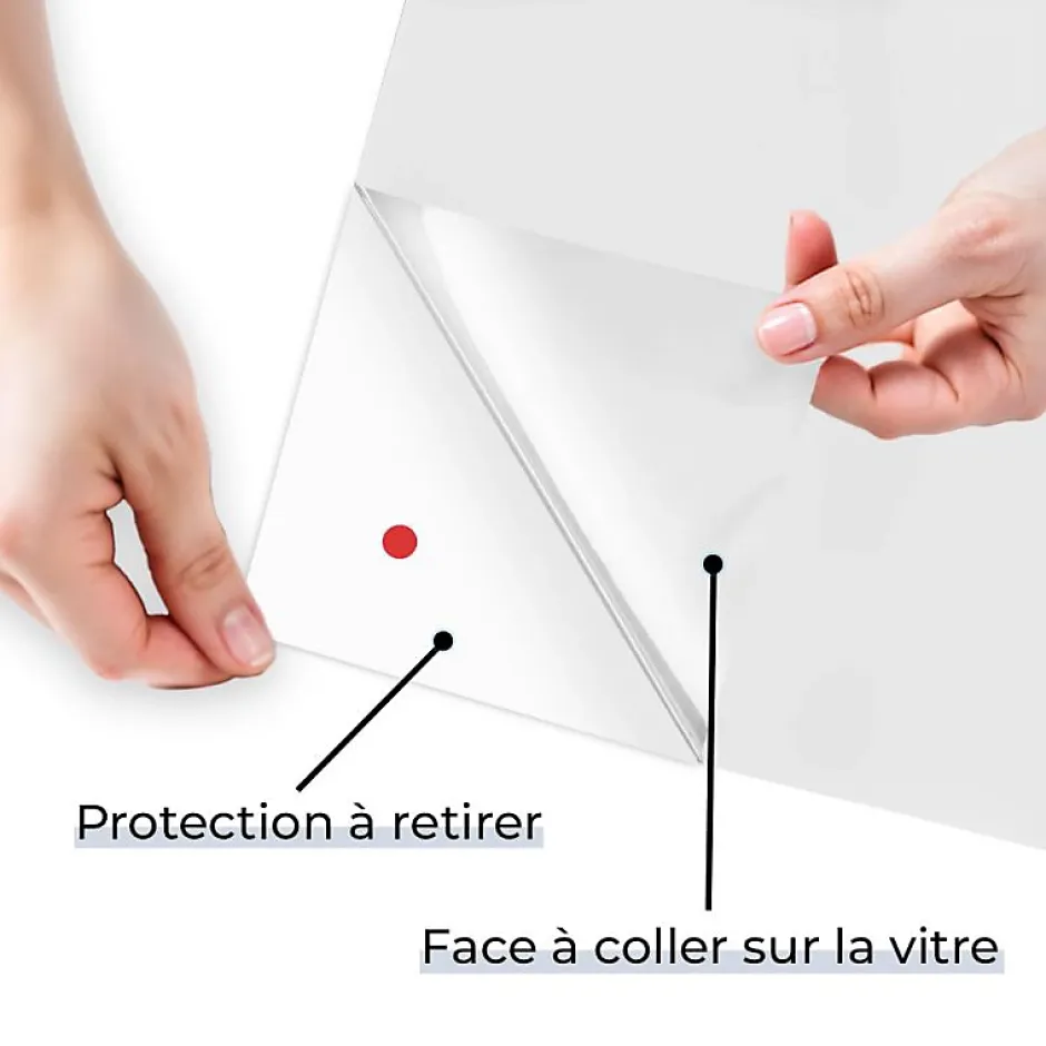 Film adhésif anti-regard mat translucide pour extérieur - 50 cm x 1 m - en Rouleau - DIMEXACT- Discount