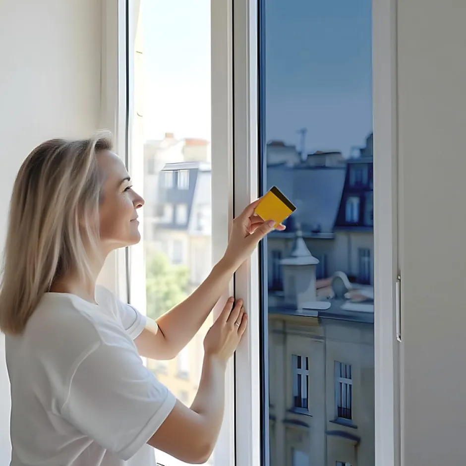 Film anti regard pour fenêtre à petit vitrage vis-à-vis proche - bleu - 152 cm x 2 m - en Rouleau - DIMEXACT