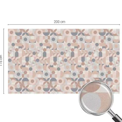 Wallfluent Film décoratif pour vitre 200x116 cm de protection d'intimité Mosaïque Abstraite 1 rol.