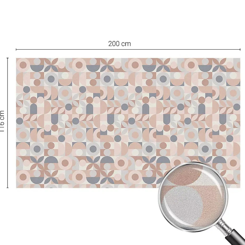 Wallfluent Film décoratif pour vitre 200x116 cm de protection d'intimité Mosaïque Abstraite 1 rol.