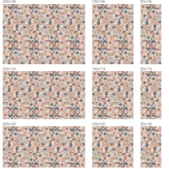 Wallfluent Film décoratif pour vitre 200x116 cm de protection d'intimité Mosaïque Abstraite 1 rol.