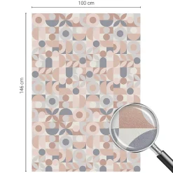 Wallfluent Film décoratif pour vitre 100x146 cm de protection d'intimité Mosaïque Abstraite 1 rol.