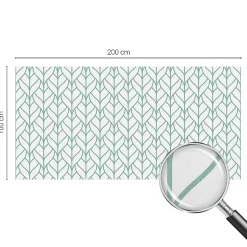 Film décoratif pour vitre 200x100 cm Protège efficacement l'intimité Symétrie Des Plantes 1 rol.-Wallfluent Online