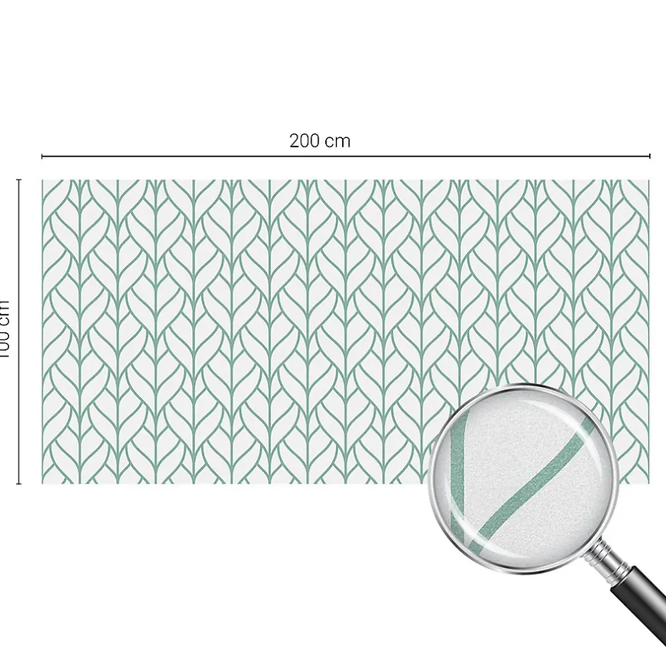 Film décoratif pour vitre 200x100 cm Protège efficacement l'intimité Symétrie Des Plantes 1 rol.-Wallfluent Online