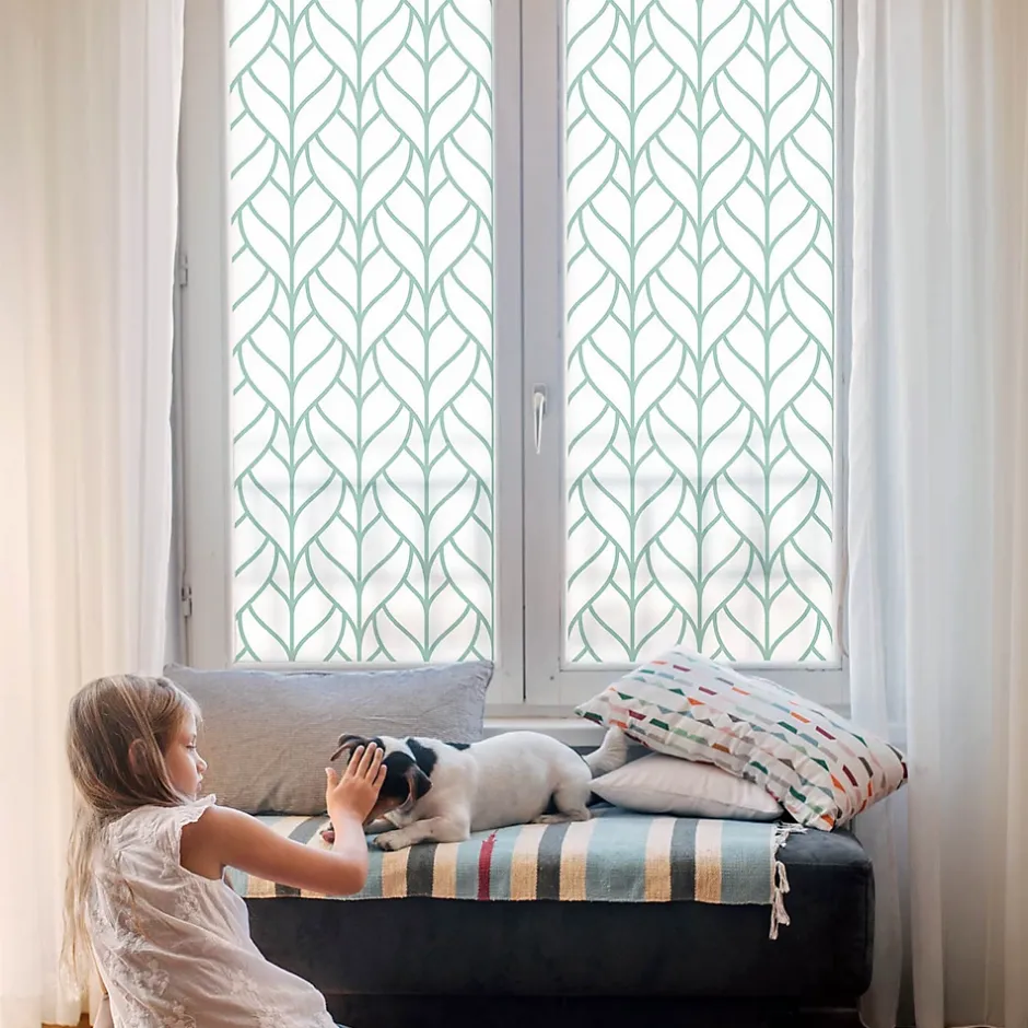 Wallfluent Film décoratif pour vitre 200x116 cm Protège efficacement l'intimité Symétrie Des Plantes 1 rol.