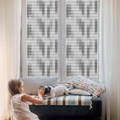 Film décoratif pour vitre 50x100 cm décoratif vitrail Grille Graphique 1 rol.-Wallfluent Best