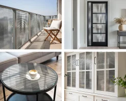 Film décoratif pour vitre 50x100 cm décoratif vitrail Grille Graphique 1 rol.-Wallfluent Best