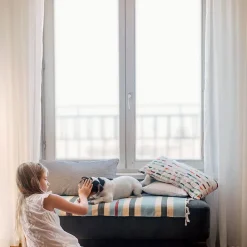 Wallfluent Film décoratif pour vitre 100x100 cm d'Intimité pour Fenêtre Rayures Blanc Délicat 1 rol.