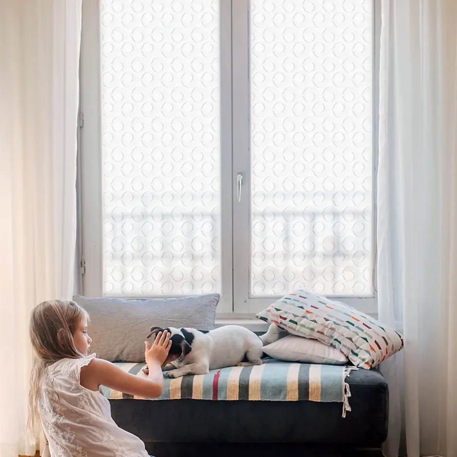 Wallfluent Film décoratif pour vitre 100x146 cm décoratif vitrail Formes Géométriques 1 rol.