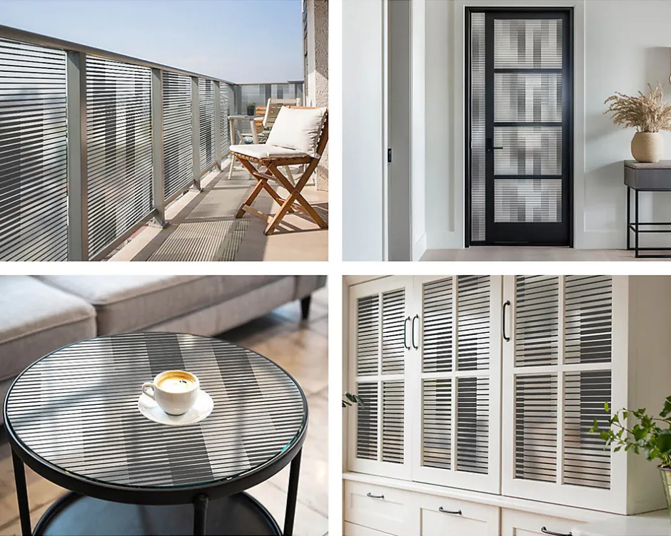 Wallfluent Film décoratif pour vitre 100x100 cm décoratif vitrail Grille Graphique 1 rol.