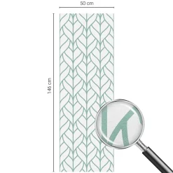 Wallfluent Film décoratif pour vitre 50x146 cm Protège efficacement l'intimité Symétrie Des Plantes 1 rol.