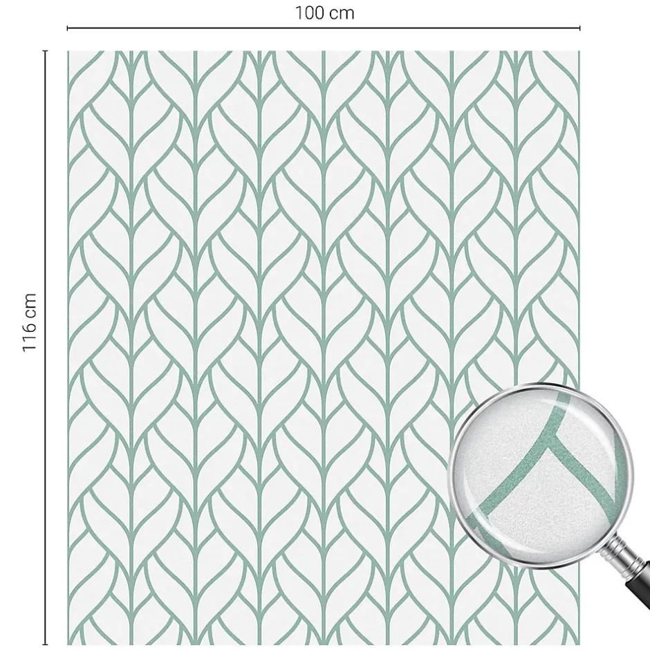Wallfluent Film décoratif pour vitre 100x116 cm Protège efficacement l'intimité Symétrie Des Plantes 1 rol.