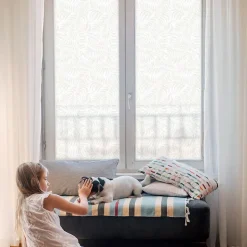 Film Ddépoli Autoadhésif 50x116 cm de protection d'intimité Élégance Feuillue 1 rol.-Wallfluent