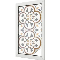 Film Ddépoli Autoadhésif 50x100 cm d'Intimité pour Fenêtre Rayures Ornements Carrelés 1 rol.-Wallfluent Hot