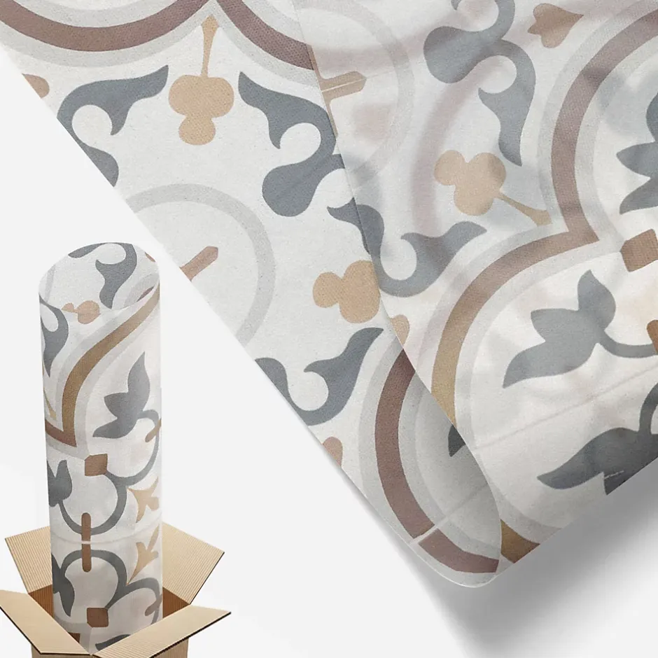 Film Ddépoli Autoadhésif 50x100 cm d'Intimité pour Fenêtre Rayures Ornements Carrelés 1 rol.-Wallfluent Hot