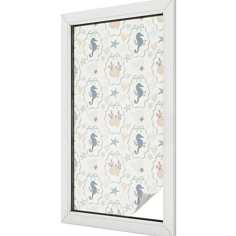 Wallfluent Film Ddépoli Autoadhésif 50x100 cm Protège efficacement l'intimité Hippocampes 1 rol.