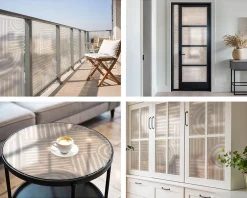 Wallfluent Film Ddépoli Autoadhésif 50x116 cm Protège efficacement l'intimité Motif Géométrique 1 rol.