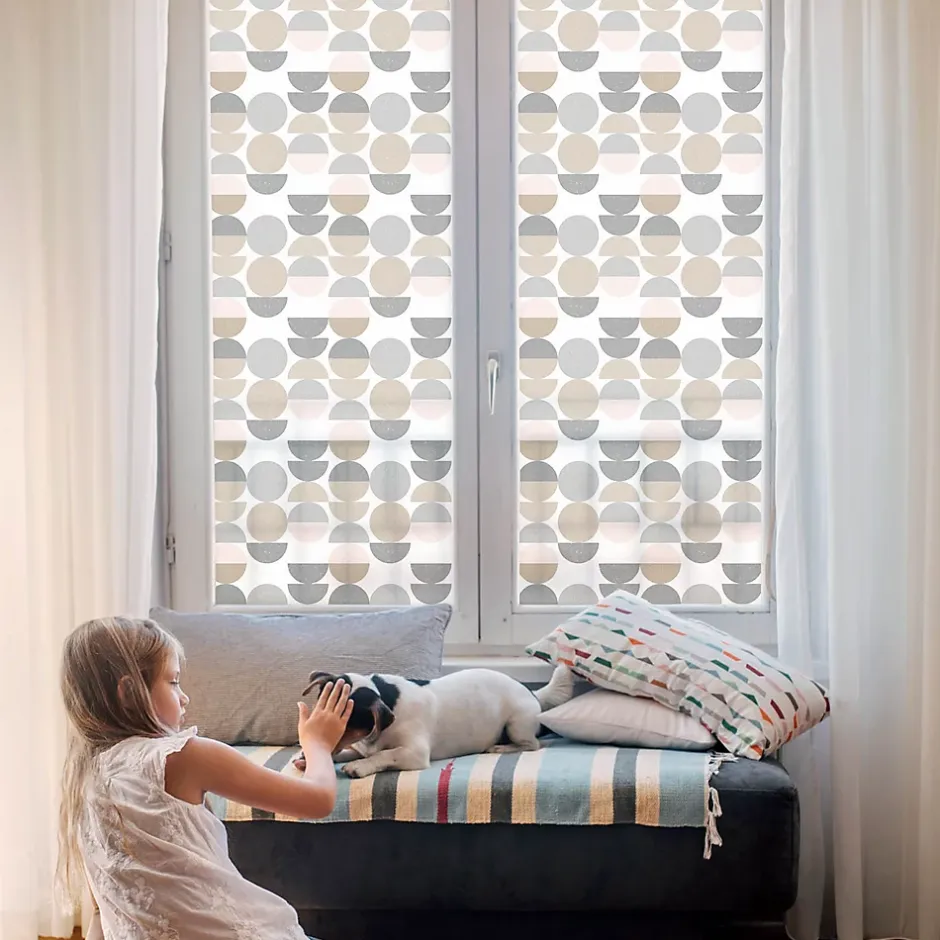 Film Ddépoli Autoadhésif 50x146 cm d'Intimité pour Fenêtre Rayures Motifs Géométriques 1 rol.-Wallfluent Online