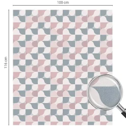 Film Ddépoli Autoadhésif 100x116 cm décoratif vitrail Motifs Pastel 1 rol.-Wallfluent