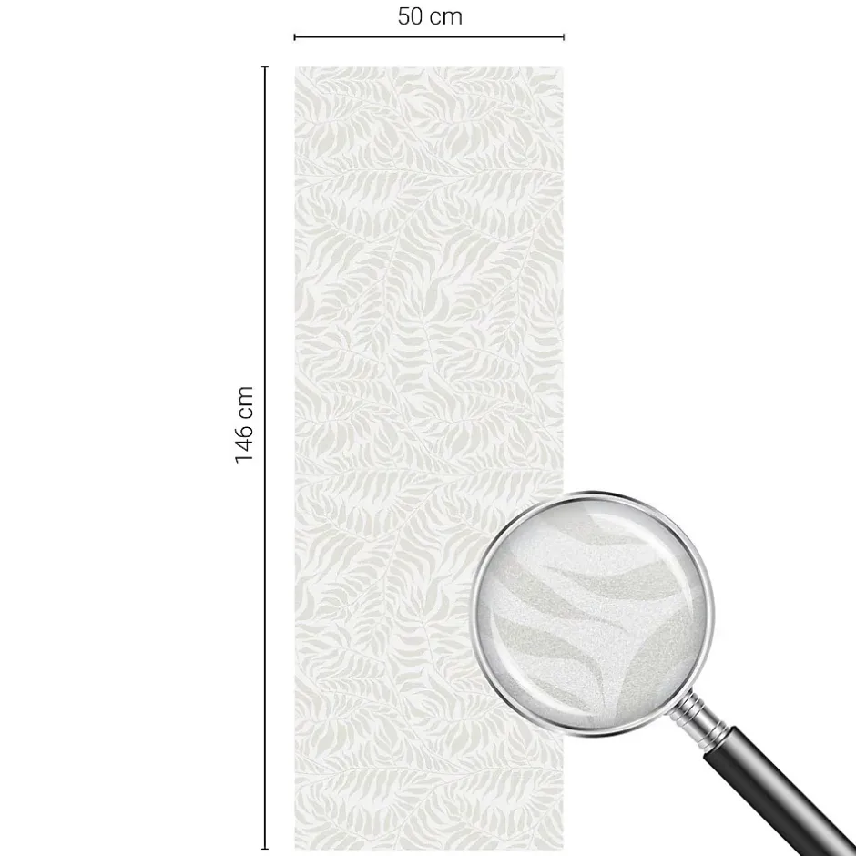 Wallfluent Film Ddépoli Autoadhésif 50x146 cm de protection d'intimité Élégance Feuillue 1 rol.