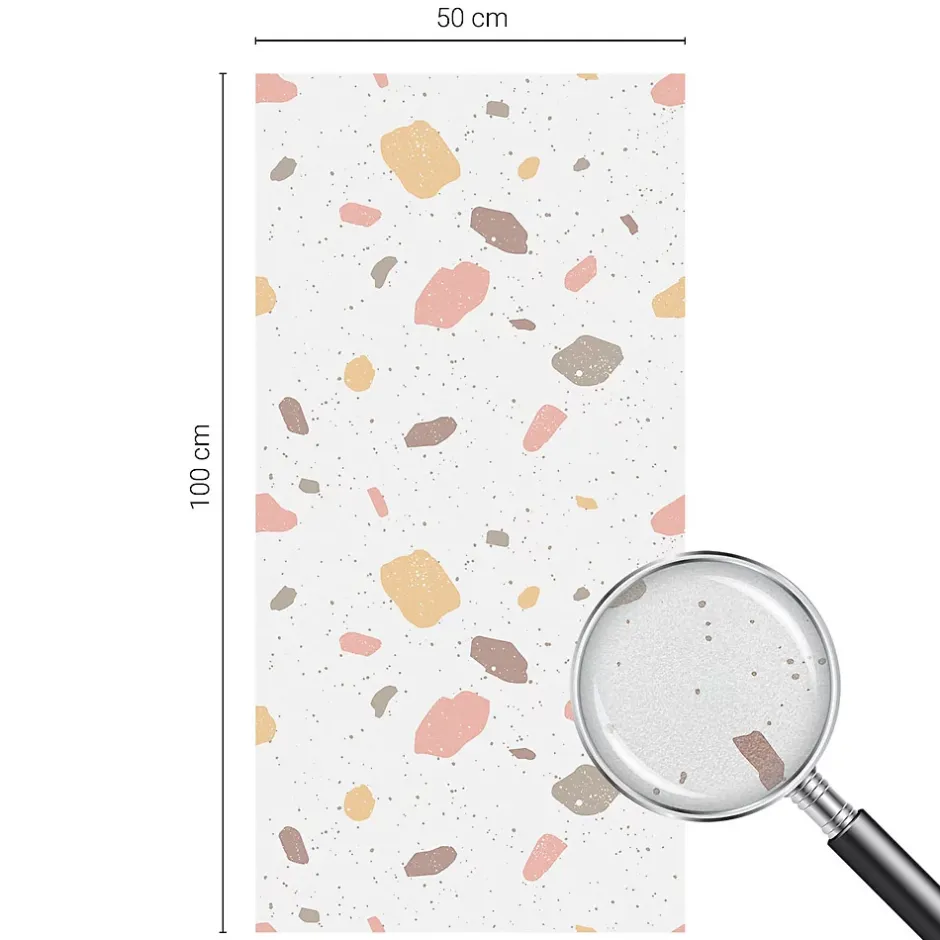 Film Ddépoli Autoadhésif 50x100 cm de protection d'intimité Terrazzo Abstrait 1 rol.-Wallfluent Clearance