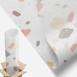 Wallfluent Film Ddépoli Autoadhésif 200x146 cm de protection d'intimité Terrazzo Abstrait 1 rol.