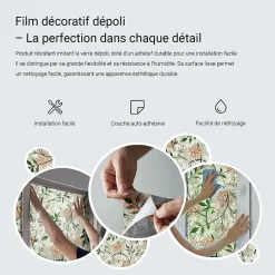 Wallfluent Film Ddépoli Autoadhésif 200x146 cm de protection d'intimité Terrazzo Abstrait 1 rol.