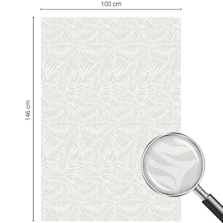 Film Ddépoli Autoadhésif 100x146 cm de protection d'intimité Élégance Feuillue 1 rol.-Wallfluent Outlet