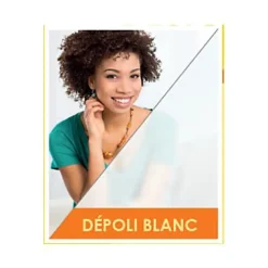 All diffusion Film de vitrage dépoli blanc 100 x 90 cm