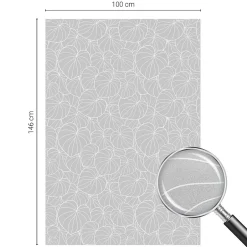 Wallfluent Film dépoli blanc adhésif 100x146 cm décoratif vitrail Élégance Feuillue 1 rol.