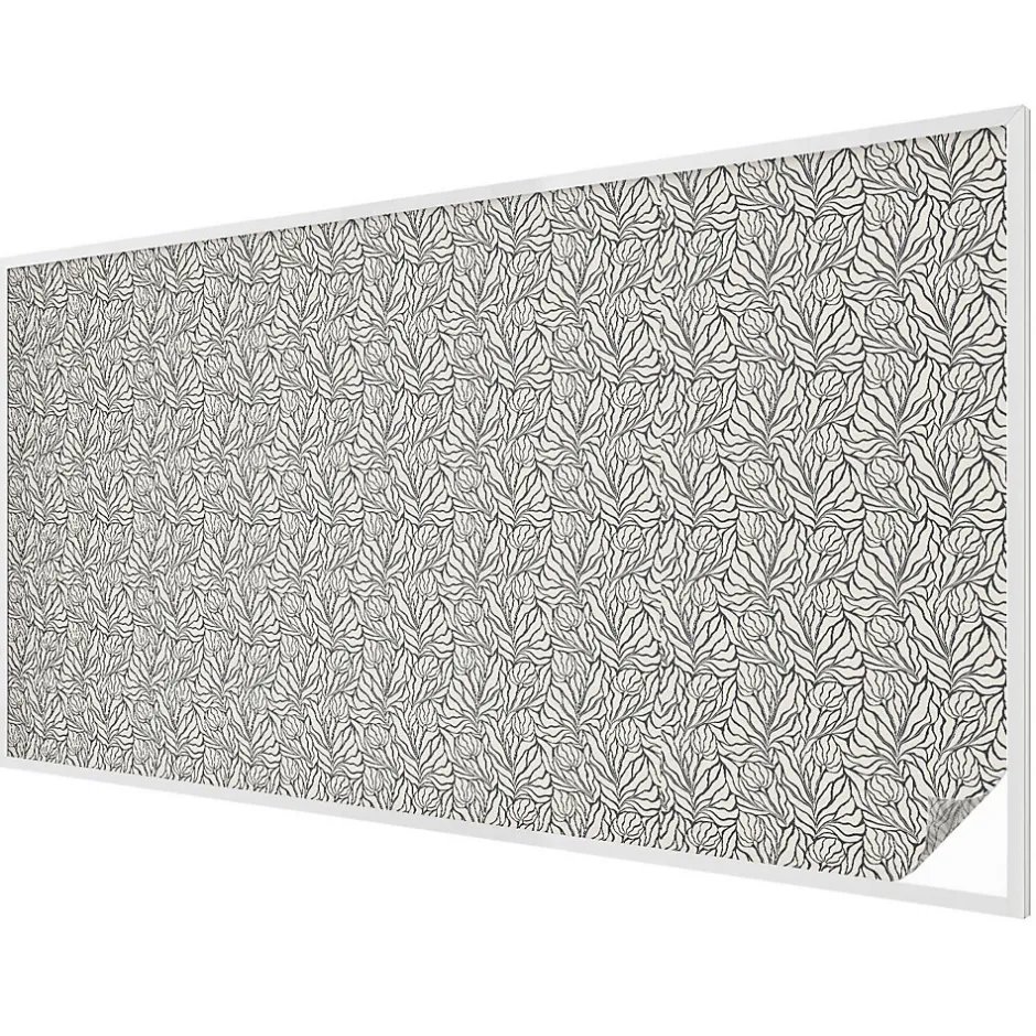 Film dépoli blanc adhésif 200x116 cm décoratif vitrail Feuilles Fleurs 1 rol.-Wallfluent Best