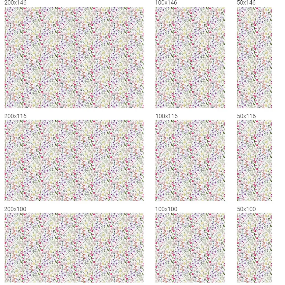 Film dépoli blanc adhésif 50x100 cm d'Intimité pour Fenêtre Rayures Prairie Fleurie 1 rol.-Wallfluent Outlet