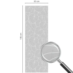 Film dépoli blanc adhésif 50x146 cm décoratif vitrail Élégance Feuillue 1 rol.-Wallfluent