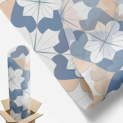 Wallfluent Film dépoli blanc adhésif 100x100 cm Protège efficacement l'intimité Motifs Symétriques 1 rol.