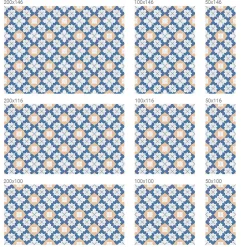 Wallfluent Film dépoli blanc adhésif 100x100 cm Protège efficacement l'intimité Motifs Symétriques 1 rol.